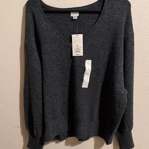Target Charcoal V-Neck Sweater